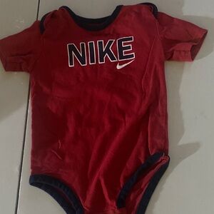 Nike Red and Black Kids Bodysuit